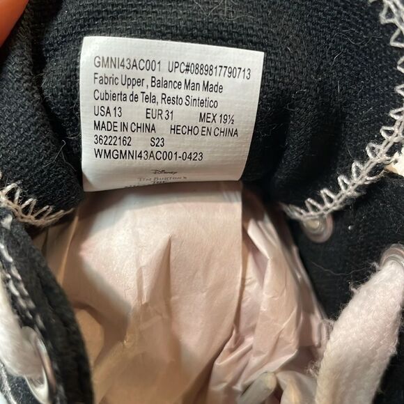 Disney Unisex Youth Nightmare Before Christmas Black High Top Sneakers. Sz 13 - Picture 8 of 10